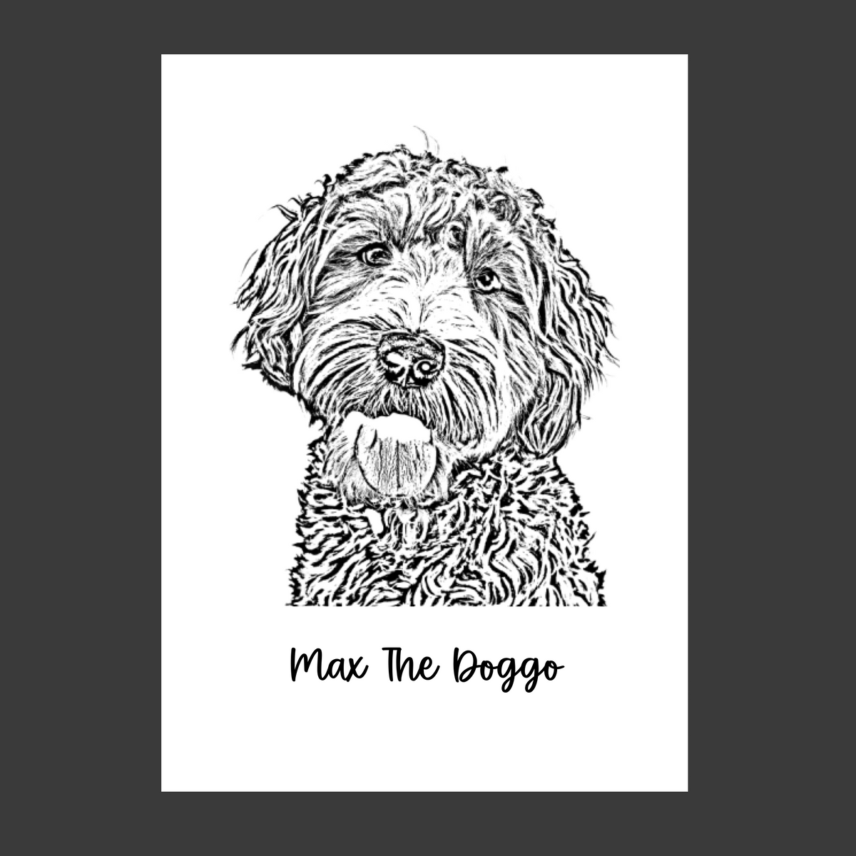 Haustier Line Art Poster - Dein Hund als Kunstwerk