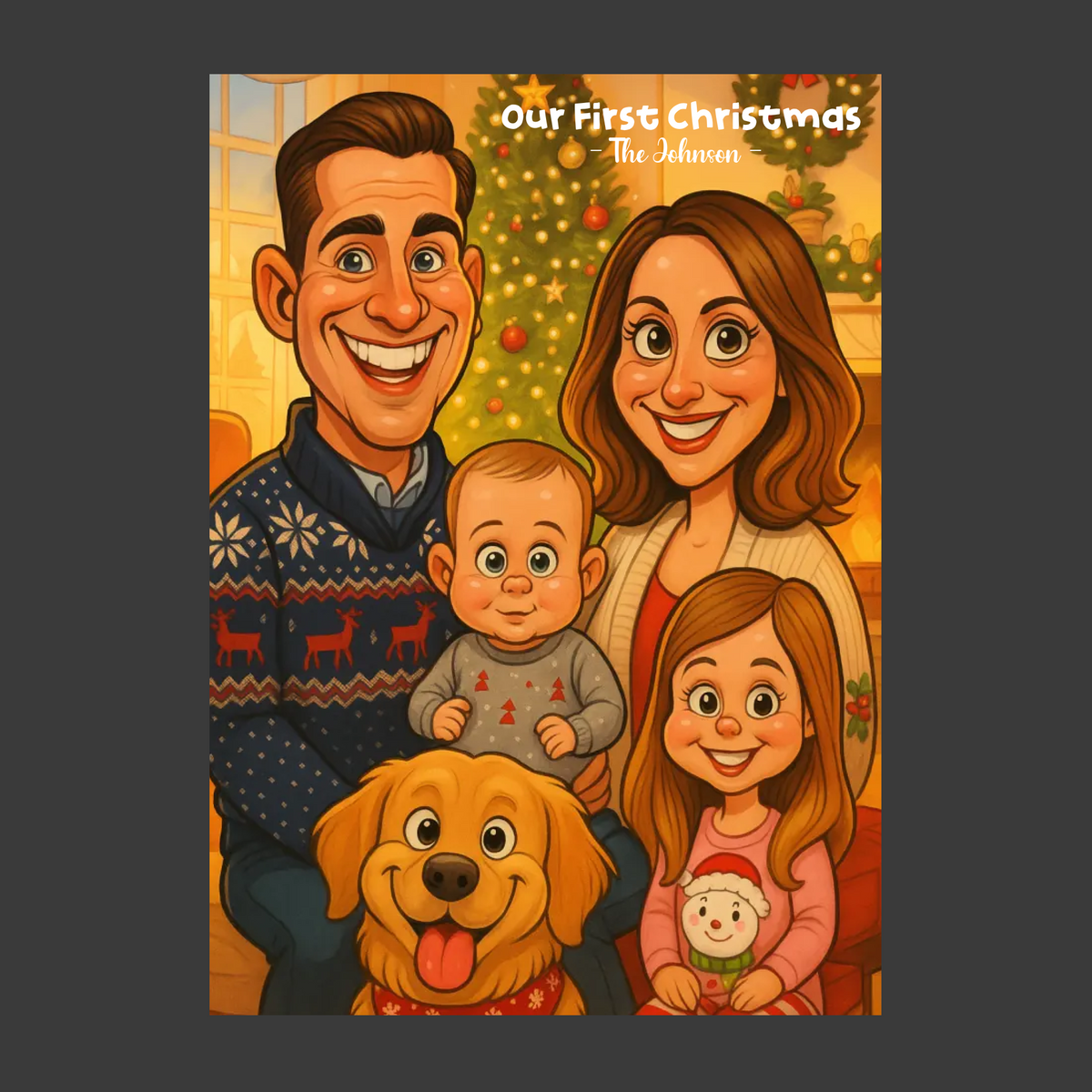 Familien Cartoon Portrait - Eure Familie als Kunstwerk